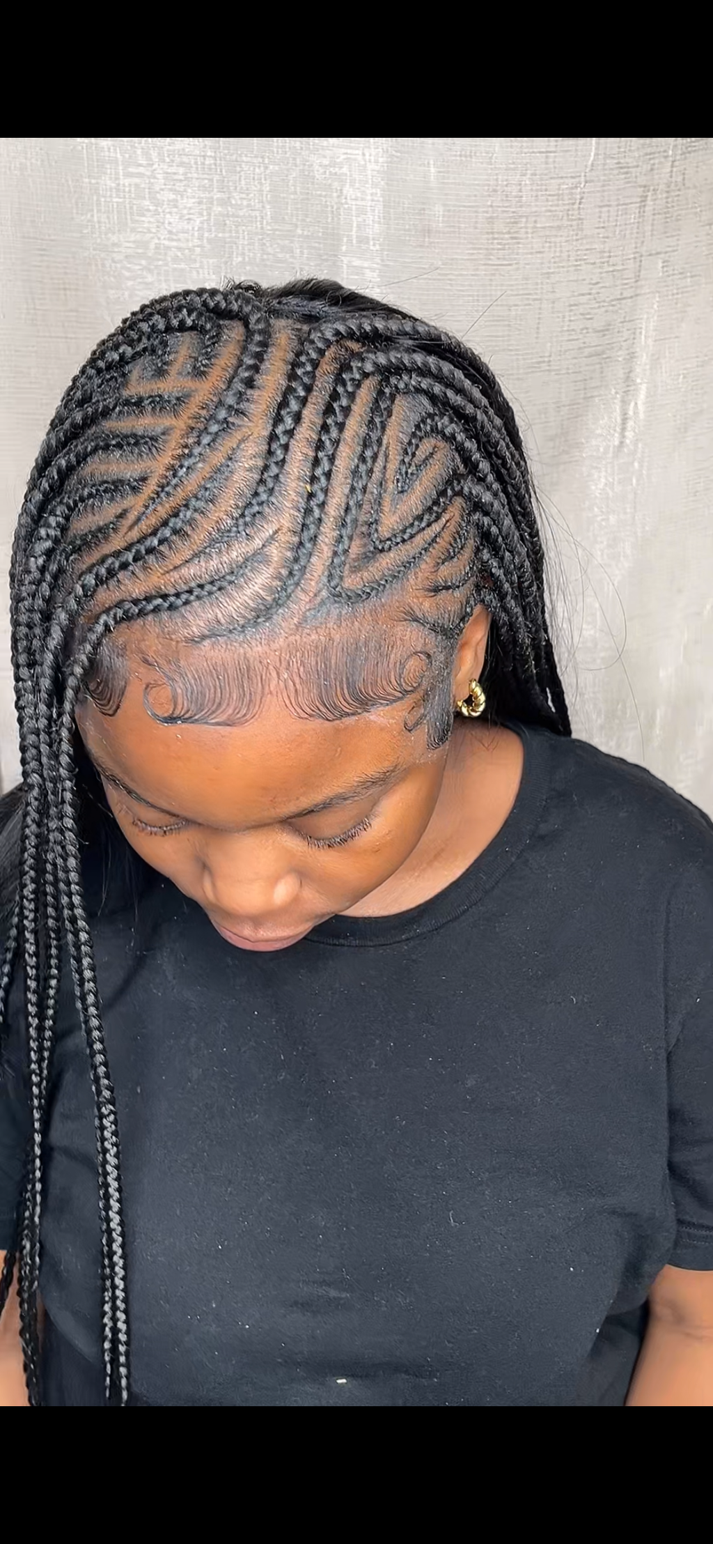 Tribal braid w quick weave